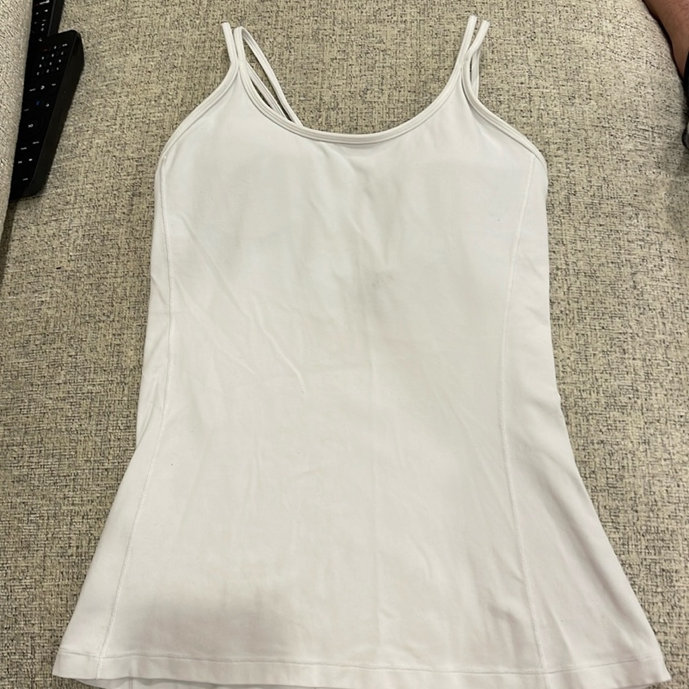 Lululemon White Padded Bra Cami Top